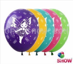 Balloons 12" with print "Fairy" (10 pcs.)