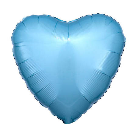 Foil balloon Heart, Light Blue 18" (45cm.)