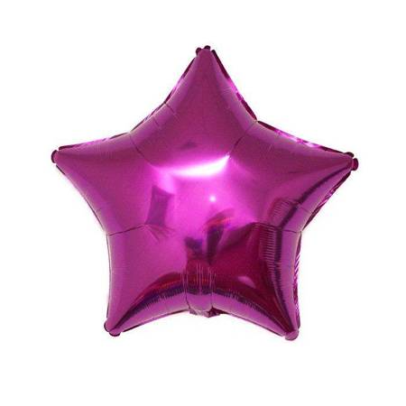 Foil balloon Star, Fuchsia 18" (45cm.)