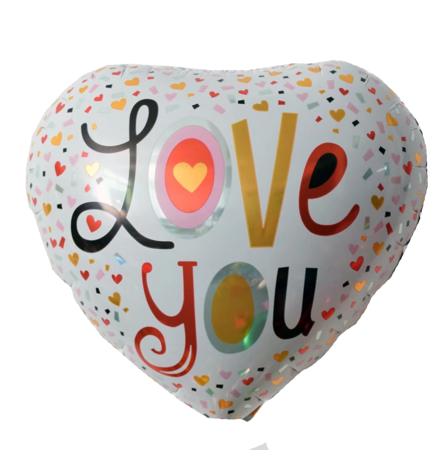 Balon foliowy Serce Love You 18" (45cm.)