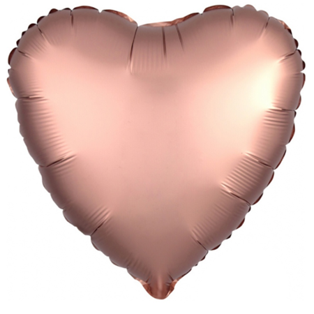 Serce Foliowe Różowe złoto 18" (45cm.)